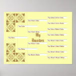 My Ancestors Vanilla Pedigree Chart posters
