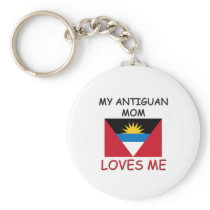 My Antiguan Mom Loves Me Keychain