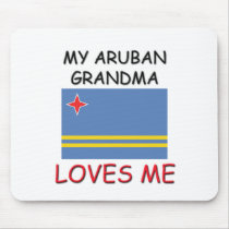 My Aruban Grandma Loves Me mousepads by flagshirt My Aruban Grandma Loves Me mousepads