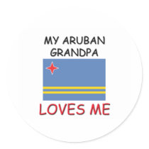 My Aruban Grandpa Loves Me stickers by flagshirt My Aruban Grandpa Loves Me stickers