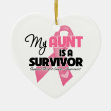My Aunt is a Survivor - Breast Cancer Christmas Ornament
