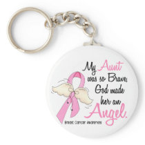 My Aunt Is An Angel 2 Breast Cancer Key Chains