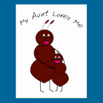 My Aunt Loves Me Postcard postcards