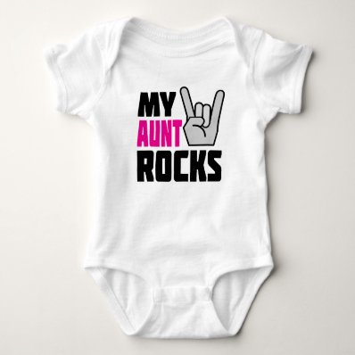 My Aunt Rocks - funny baby creeper