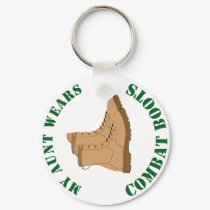 My Aunt Wears Combat Boots - Key Chain keychains by carlj56 My Aunt Wears Combat Boots - Key Chain keychains