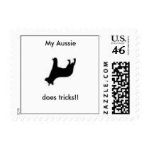 My Aussie dog does tricks Stamps