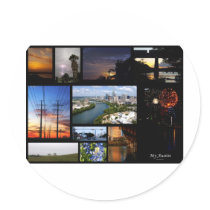 My Austin Collage by James R Granberry Round Stickers