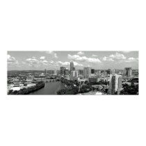My Austin Skyline BW posters