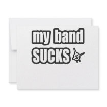 my band SUCKS invitations