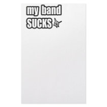 my band SUCKS stationery