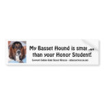 My Basset Hound is smarter than ..... Bumper Stickers