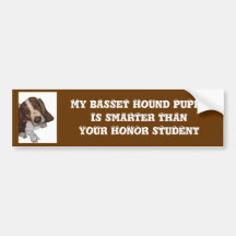 My Basset Hound Puppy Bumper Sticker