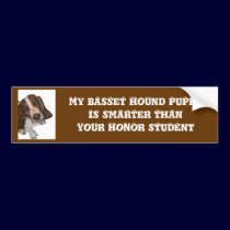 My Basset Hound Puppy Bumper Sticker bumper stickers by artbyjolyn My Basset Hound Puppy Bumper Sticker bumper stickers