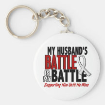 My Battle Too 1 Husband BONE / LUNG CANCER Keychain