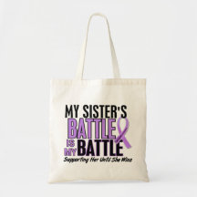 My Battle Too 1 Sister Hodgkin’s Lymphoma Canvas Bags