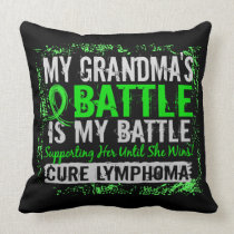 My Battle Too 2 Lymphoma Grandma Throw Pillows