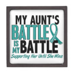 My Battle Too Aunt Ovarian Cancer Premium Gift Boxes