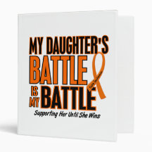 My Battle Too Daughter Leukemia Vinyl Binder
