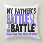My Battle Too Father Esophageal Cancer Throw Pillow