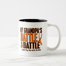 My Battle Too Grandpa Leukemia Coffee Mug