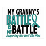 My Battle Too Granny Ovarian Cancer Postcard
