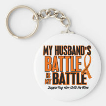 My Battle Too Husband Leukemia Keychain