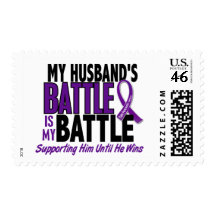 My Battle Too Husband Pancreatic Cancer Postage Stamp