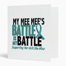 My Battle Too Mee Mee Ovarian Cancer Vinyl Binders