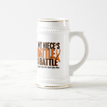 My Battle Too Niece Leukemia Coffee Mugs