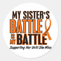 My Battle Too Sister Leukemia Sticker