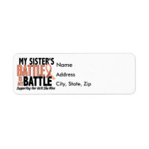 My Battle Too Sister Uterine Cancer Custom Return Address Labels
