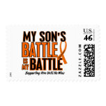 My Battle Too Son Leukemia Postage Stamp