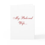 My Beloved Wife... Card