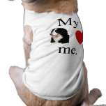 My Bernese Mountain Dog loves me. Doggie Tshirt