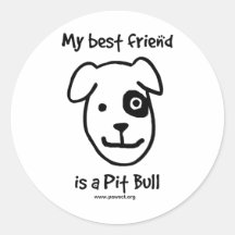 My best friend is a Pit bull Sticker