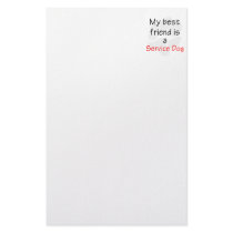 My Best Friend is a Service Dog Customized Stationery