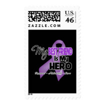 My Best Friend is My Hero - Purple Ribbon Stamps