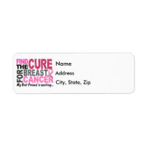 My Best Friend is Waiting Breast Cancer Custom Return Address Labels