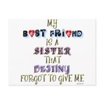 MY BEST FRIEND POSTCARDS