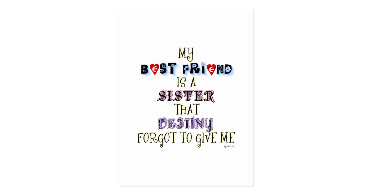 My Best Friend Postcard Zazzle