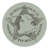 My Best Friend Round Sticker