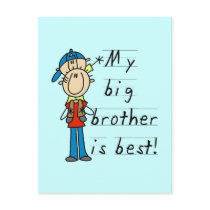 My Big Brother is Best Tshirts and Gifts Postcards