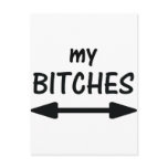 my bitches arrow icon postcard