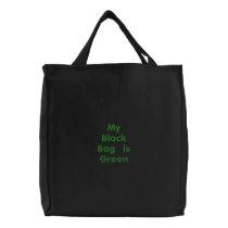 My Black Bag Is Green - Customized embroidered bags
