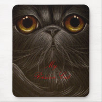 MY BLACK PERSIAN CAT Mousepad