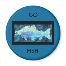 My Blue Salmon Magnet