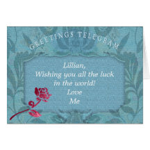 My Blue Telegram Greeting Card