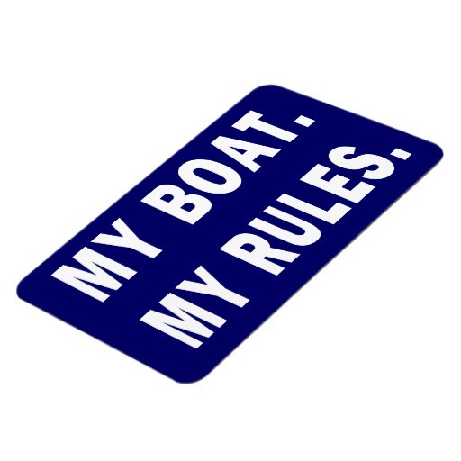 My Boat. My Rules funny boating Vinyl Zazzle