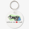 My Border Collie Loves Flyball Keychain