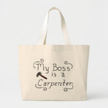My Boss Is A Jewish Carpenter Tote Bags